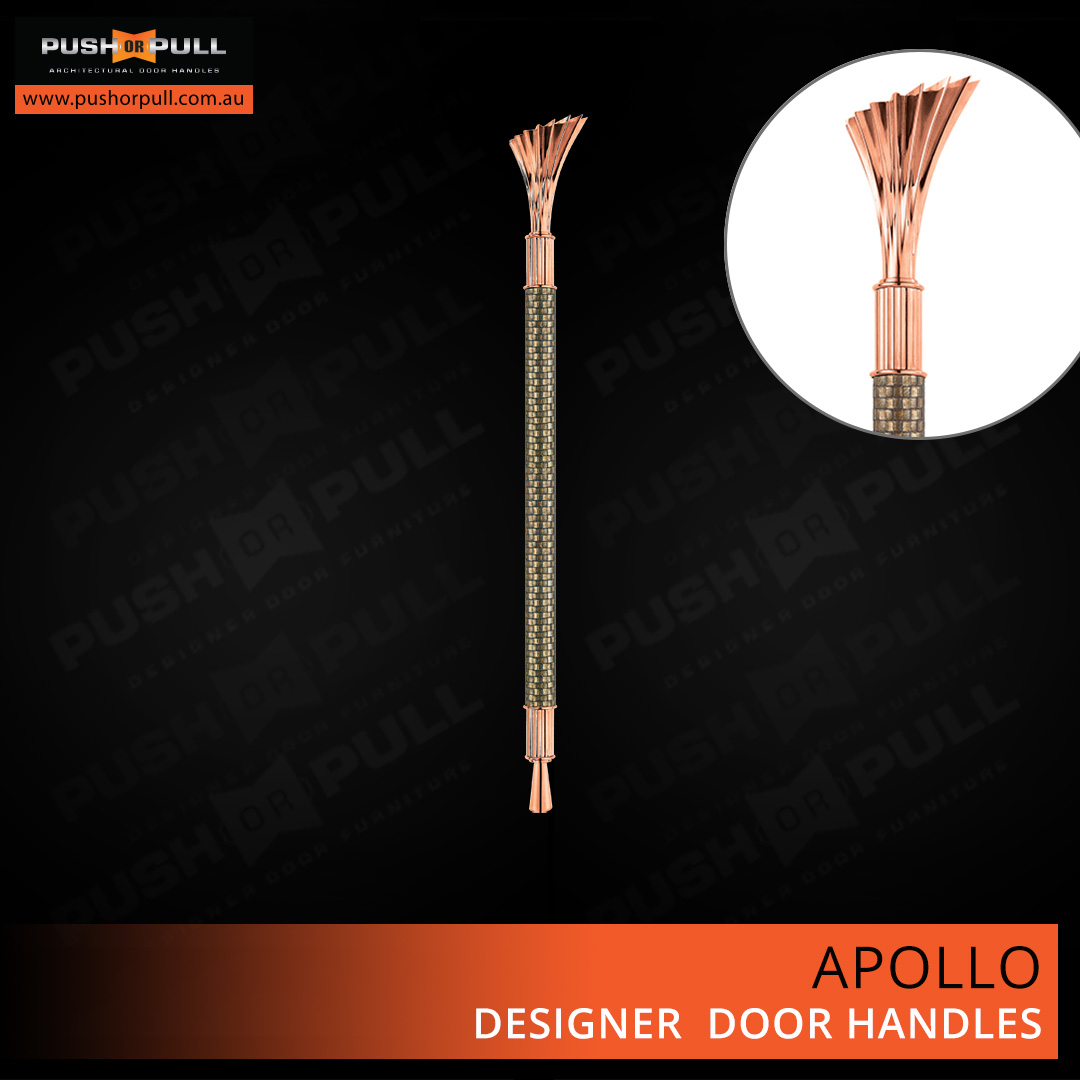 Apollo Rose Gold Bronze Door Handle Titanium Bronze handle
